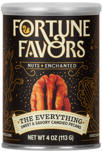 Fortune Favors The Everything Candied Pecans in 4oz can