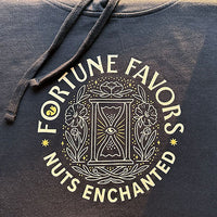 closeup of front of hoodie print